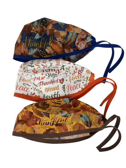 Thanksgiving Unisex Scrub Caps