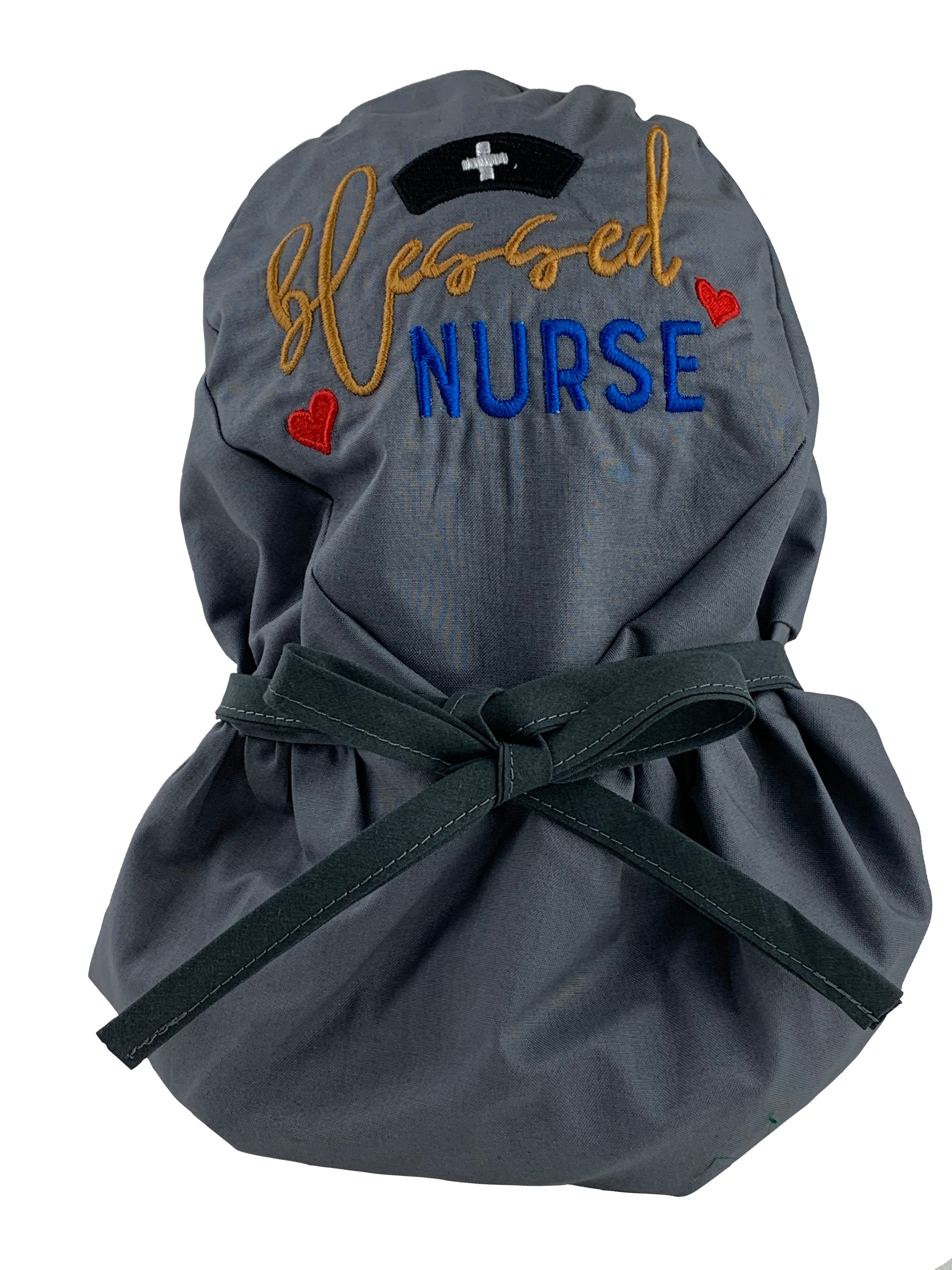Ponytail Scrub Cap - Blessed Nurse