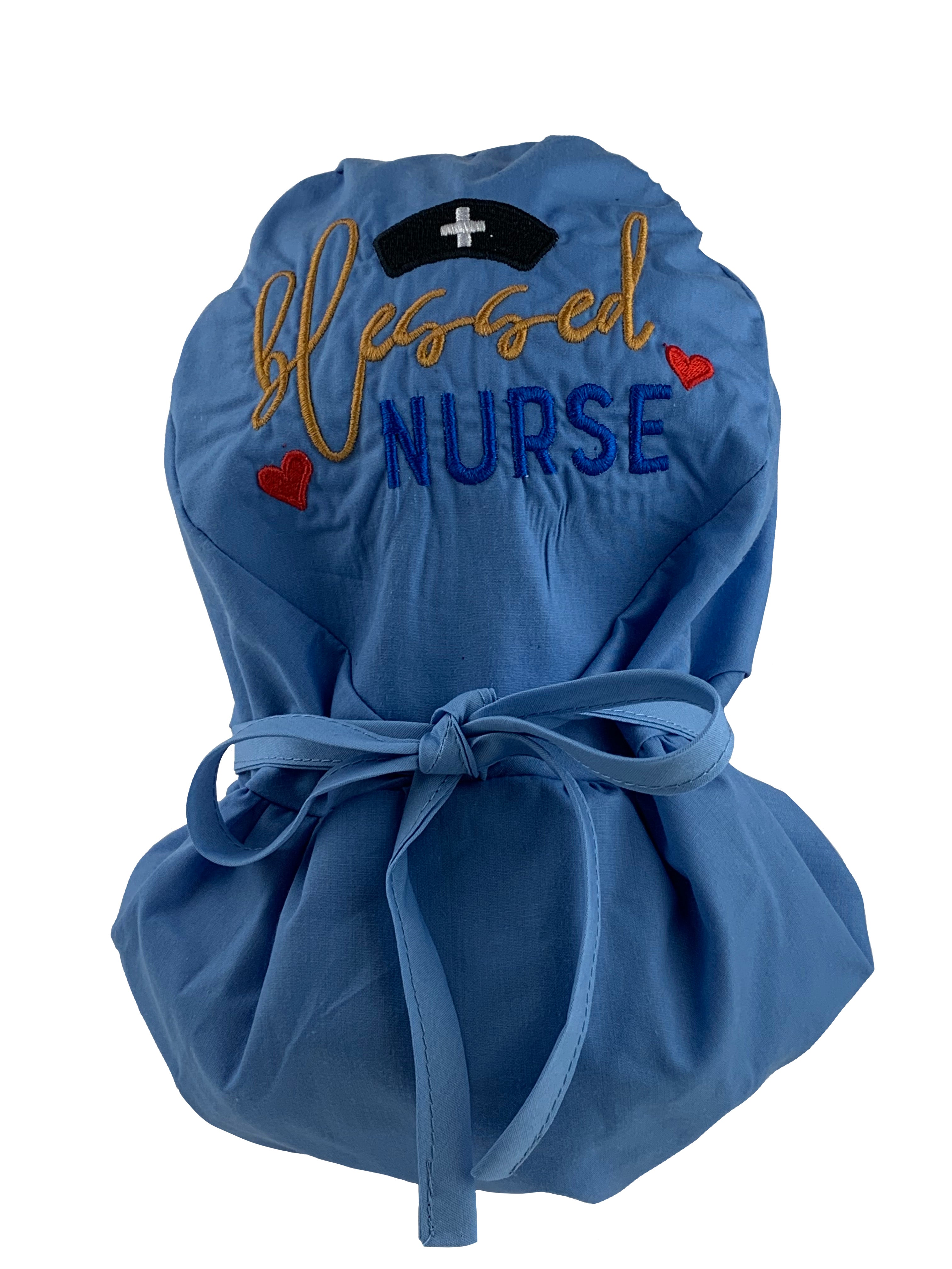 Ponytail Scrub Cap - Blessed Nurse