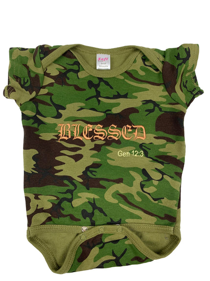 Embroidered Camouflage Rompers