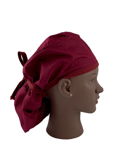 Embroidered Ponytail Scrub Cap - Commit to the Lord