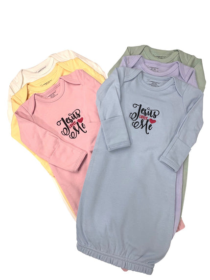 Embroidered Baby Nightgown - Jesus Loves Me