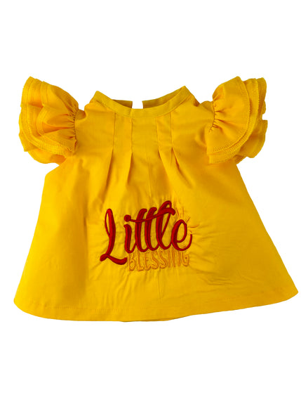 Embroidered Baby Summer Dress with Panty - Little Blessing