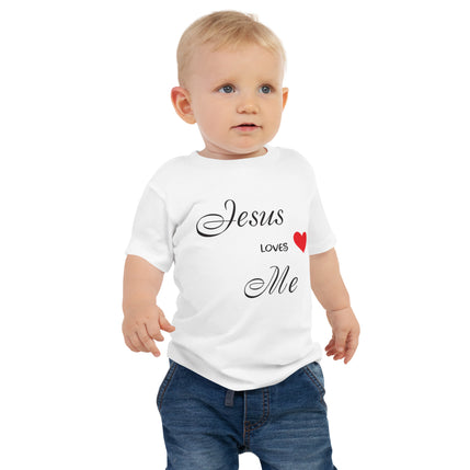 Baby Jersey Short Sleeve Tee - Jesus Loves Me