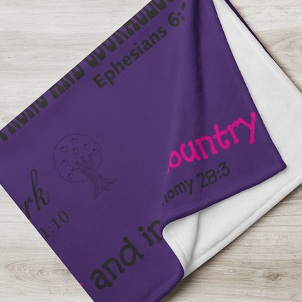 Throw Blanket - I Am - Purple