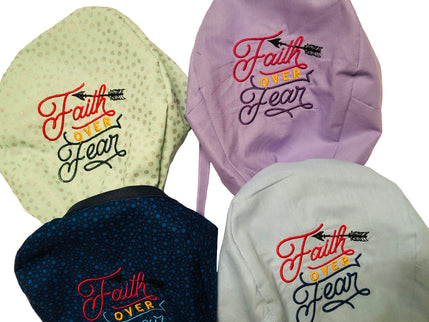 Christian Scrub Caps - Faith Over Fear