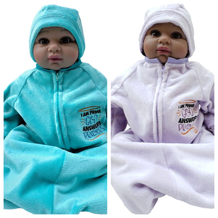 Newborn Baby Bunting Set - God Answers Prayers