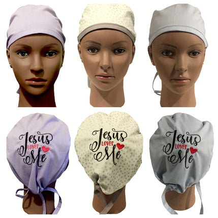 Christian Scrub Caps - Jesus Loves Me