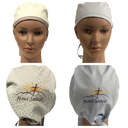 Christian Scrub Caps - Jesus Saves