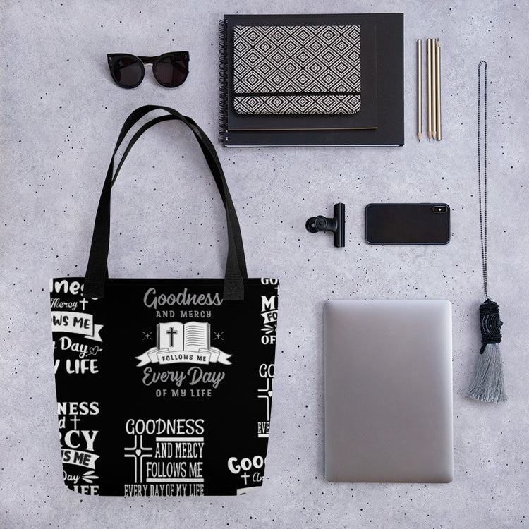 Tote bag - Goodness and Mercy - Black