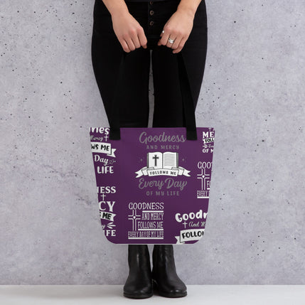 Tote bag - Goodness and Mercy - Purple