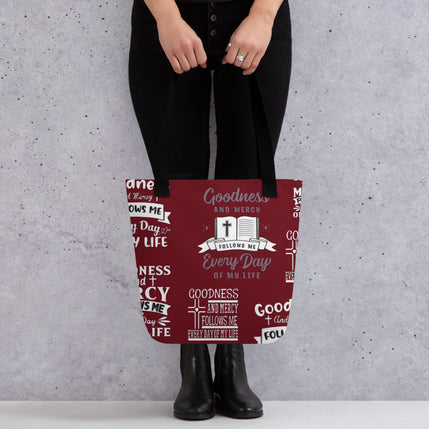 Tote bag - Goodness and Mercy - Red