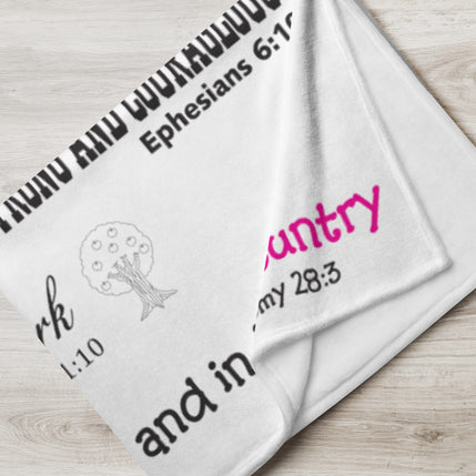 Throw Blanket - I Am - White