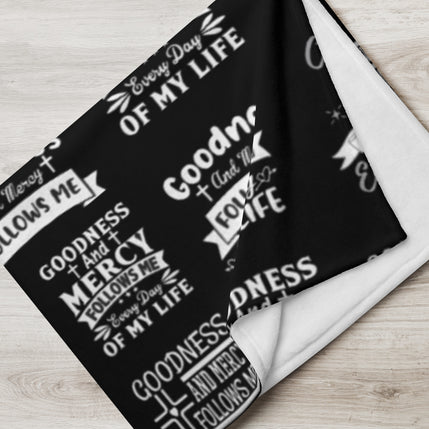 Throw Blanket - Goodness and Mercy - Black