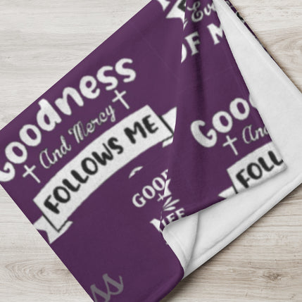 Throw Blanket - Goodness and Mercy - Purple