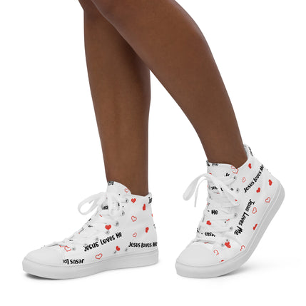 Women’s high top canvas shoes - Jesus Loves Me