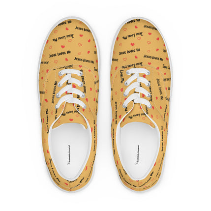 Women’s Lace-up Canvas Shoes - JLM - Gold