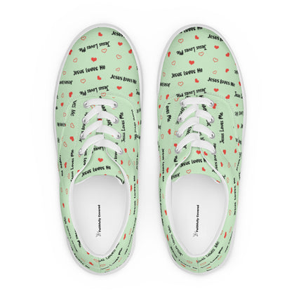 Women’s Lace-up Canvas Shoes - JLM - Lime